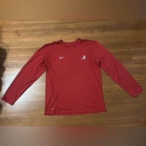 Nike Red Long Sleeve Tee Performance Shirt